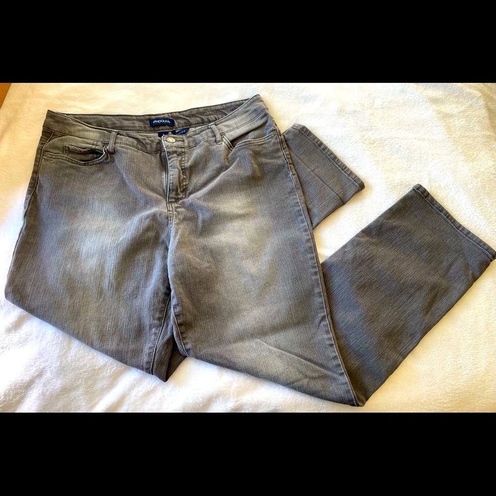 Bandolino Straight Leg Jeans Size 16 Color Grey